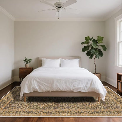 8x10 Washable Area Rugs for Living Room, Stain Resistant Vintage Rugs for - Image 3
