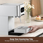 CHULUX Cold Brew Espresso Machine, 20 Bar Stainless Steel Touchscreen Cappuccino & Latte Machine with Steam Wand for Home