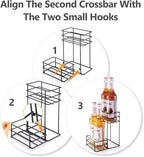4 Bottle Coffee Syrup Organizer Coffee Syrup Rack for Coffee Bar Kitchen Small Wine Rack for Bar Family Storage for Syrup Wine Dressing