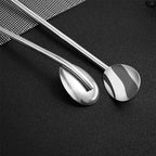 2Pcs Stainless Steel Straws Spoons, Reusable Metall Straws Spoon with 1 Cleaning Brushes,2 in 1 Snow Cone Straws Drinking Reusable Stainless Steel Ice Tea Long Spoons Straws for Cocktail Milkshake (2)