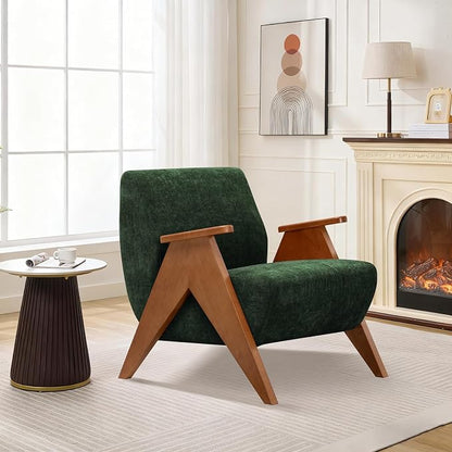 2 Pcs Home Accent Chair Mid Century Modern Accent Chair - Image 8