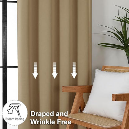 Simplebrand Taupe Blackout Curtains - Image 7