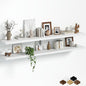Fun Memories Floating Shelves for Wall, 66 Inch Long Set of 2 Rustic Wood Wall by FunMemories