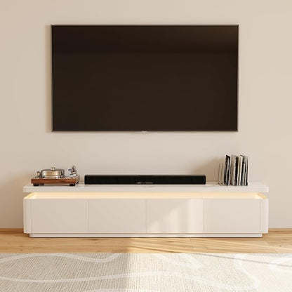 POVISON Fully Assembled 79" Mid-Century Modern TV Stand - Image 6