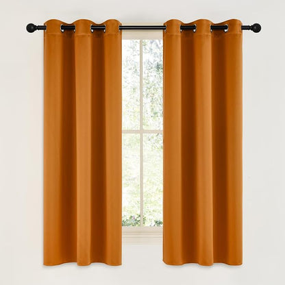NICETOWN Room Darkening Cafe Satin Curtains by NICETOWN