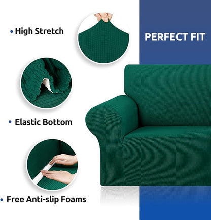 Stretch Oversized Couch Covers for Sofa Slipcover, Hunter | 1-Piece Washable - Image 5