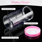 Patelai 4 Pieces Round Wide-mouth Leak Proof Plastic Container Jars with Lids for Travel Storage Makeup Beauty Products Face Creams Oils Salves Ointments DIY Making(32 Ounce,Pink)