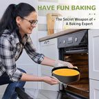 9 Inch Springform Pan with Removable Bottom, Non-stick Round Spring Form Cake Mold Cheesecake Pan For Baking