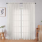 Ivory Sheer Curtains 84 Inches Long 2 Panels Set by WelvetBLK