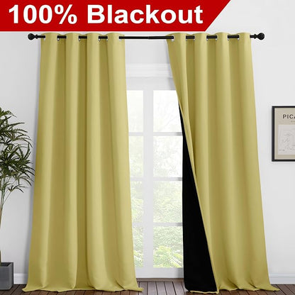 NICETOWN Total Shade Curtains and Draperies, Heavy-Duty Full Light Shading - Image 2