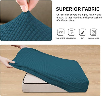 Easy-Going Stretch 3 Pieces Couch Cushion Covers - Image 4