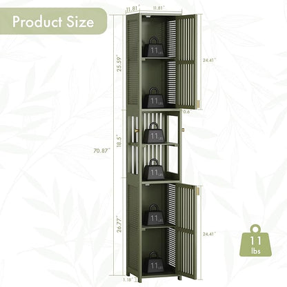 Amazer Tall Bathroom Storage Cabinet 70'', Freestanding Cabinet Storage - Image 2