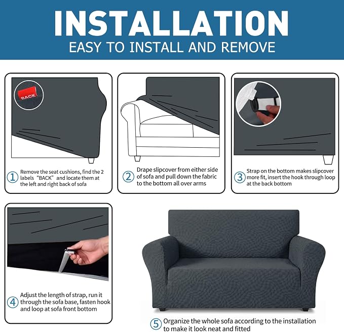 ZNSAYOTX 1 Piece Stretch Chair Cover - Image 4