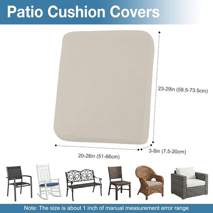 Waterproof Outdoor Cushion Covers, Stretch Patio Slipcovers | UV Resistant - Image 6