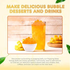 Fanale Popping Boba Pearls for Bubble Tea - 2 lb (1 lb X 2) | Mango | Bursting Boba Pearls Bubble 450g X 2 | Real Fruit Juice for Shakes, Dessert, Smoothie | FPB002-SP450 X 2