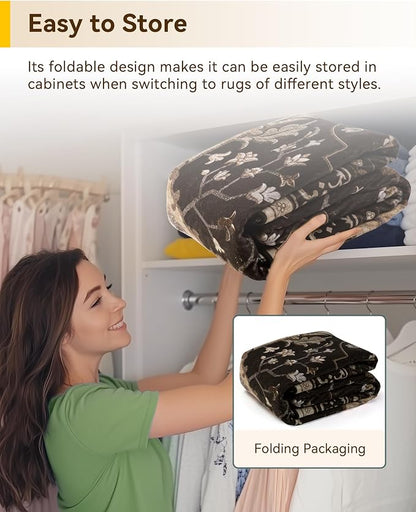 RELEANY Washable Area Rug, Large 9'x12', Water Repellent, Pet Friendly - Image 7