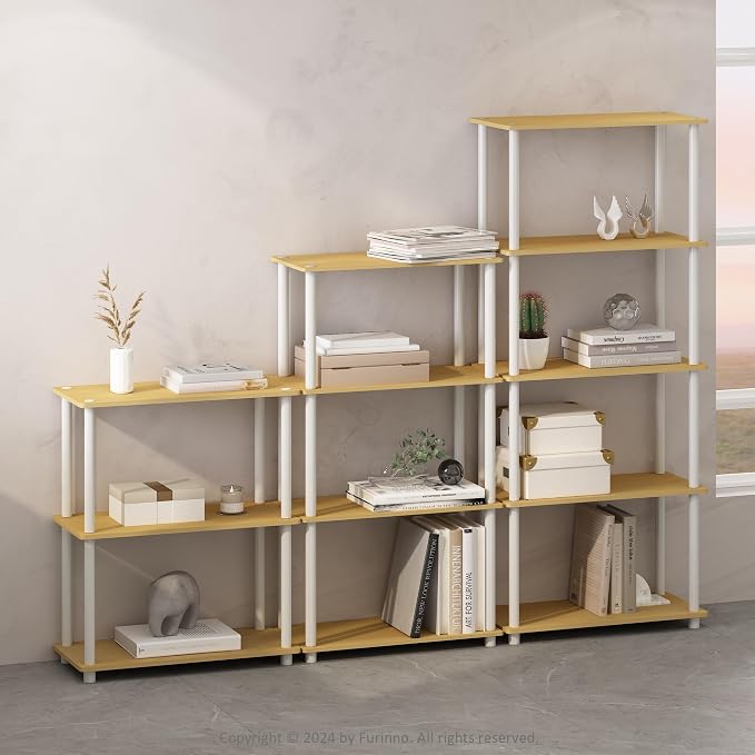 Furinno Turn-N-Tube Book Shelf, 4-Tier Bookshelf, Bookcase - Image 2