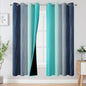 Navy Blue and Teal Gradient Blackout Curtains by ESTELARTEXTILER