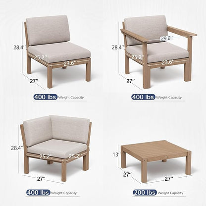 Stoog Patio Furniture Set, 6-Piece Modular Outdoor Sectional Sofa - Image 2