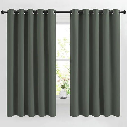 NICETOWN Blackout Bedroom Curtains 66 inches Long, Grommet Light Reducing by NICETOWN