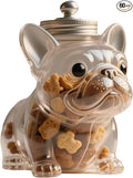 French Bulldog Snack Jar – 2025 New Cute Airtight Storage Container, Multi-purpose Jar for Dog Snacks, Cookies, Candy, Coffee Pods, Kitchen Organization, Pet Lovers Gift(French bulldog A)