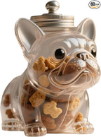 French Bulldog Snack Jar – 2025 New Cute Airtight Storage Container, Multi-purpose Jar for Dog Snacks, Cookies, Candy, Coffee Pods, Kitchen Organization, Pet Lovers Gift(French bulldog A)