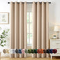MIULEE Blackout Curtains for Bedroom 2 Panels 50 x 84 Inch Long Beige | Thermal by MIULEE