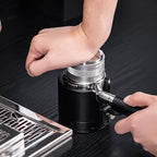 IKAPE Coffee Products, 53mm Coffee Distributor & Hand Tamper, Adjustable Depth Espresso Distributor Fits All 53mm Espresso Portafilter, Compatible with 54MM Breville Bottomless Portafilter (Silver)