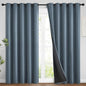 Yakamok Stone Blue 100% Blackout Curtains 96 Inches Long 62" Wide 2 Panel | by Yakamok