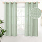 YoungsTex Sage Green Linen Curtains 45 Inches Length by YoungsTex