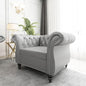 Mid-Century Sofa Chair, Faux Leather Accent Chair by YUCHIATHSoulFurniture