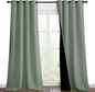 NICETOWN Greyish Green Blackout Curtains 90 inches Long, Full Light Blocking by NICETOWN