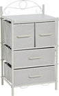 Household Essentials Scandinavian White Iron & Wood Four-Drawer Chest by HouseholdEssentials