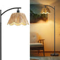 Oneach Boho Rattan Floor Lamp for Living Room, Farmhouse Standing Lamp by Oneach