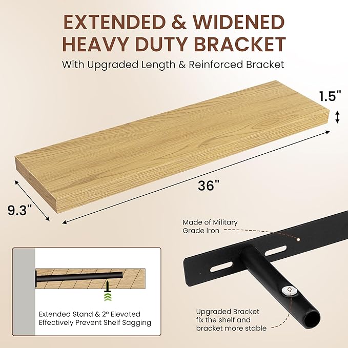 Dreamland 36 Inches Floating Shelves - Image 3