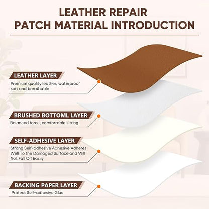 Leather Repair Patch Self Adhesive, 8.3″ x 11″ Vinyl Patch Kit, Leather Repair - Image 4