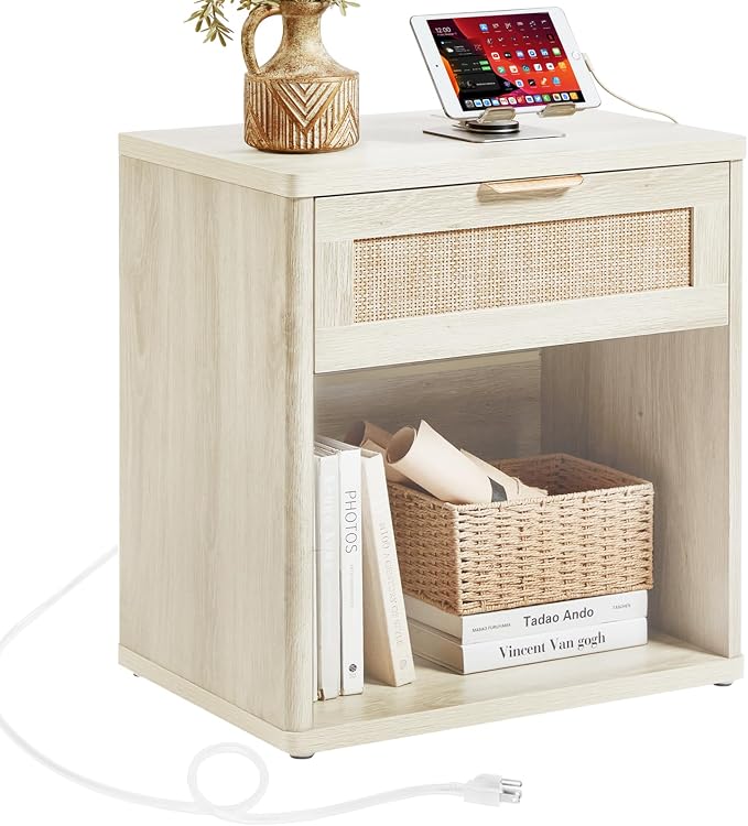 LEYAOYAO Rattan Nightstands Set of 2 by LEYAOYAO-Findtheshiningpointofyourideallife%EF%BC%81