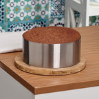 HARFINGTON Round Cake Ring 5 x 2 Inch Seamless Stainless Steel Pastry Mousse Dessert Ring Mirror Coating for Baking Cooking Making Tool