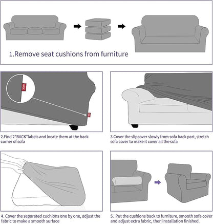 ZNSAYOTX 2 Piece Chair Covers for Living Room - Image 7