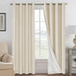 H.VERSAILTEX Linen Curtains 100% Blackout Curtains by HVERSAILTEX