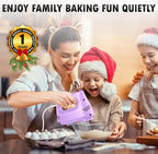 Electric Hand Mixer with Stainless Steel Whisk, Dough Hook Attachment and Storage Bag, Handheld Mixer for Baking Cakes, Eggs, Cream Food Mixers. Turbo Boost /5 Speed Kitchen Blender PURPLE