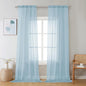 Chyhomenyc Sky Blue Sheer Curtains 120 Inches Long by Chyhomenyc