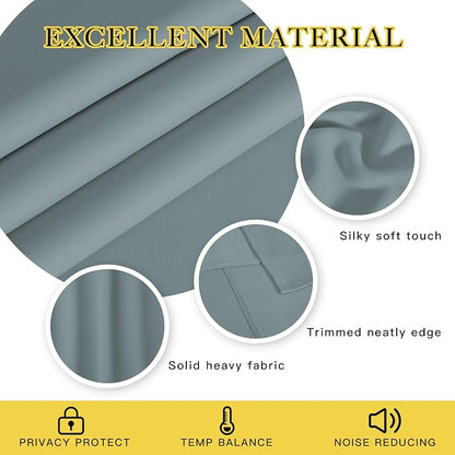 NICETOWN Extra Wide Patio Door Curtain 84 inch Long - Image 3