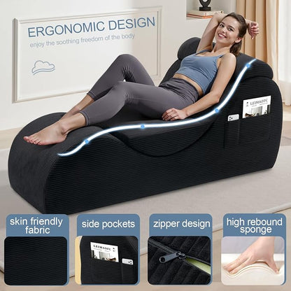 Yoga Chair Lounge for Adult, Ergonomic Chaise Lounge Chair - Image 5