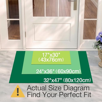 LUMI Outside Welcome Door Mat 24x36, Non-Slip Durable Rubber Easy Clean | Sweet - Image 2