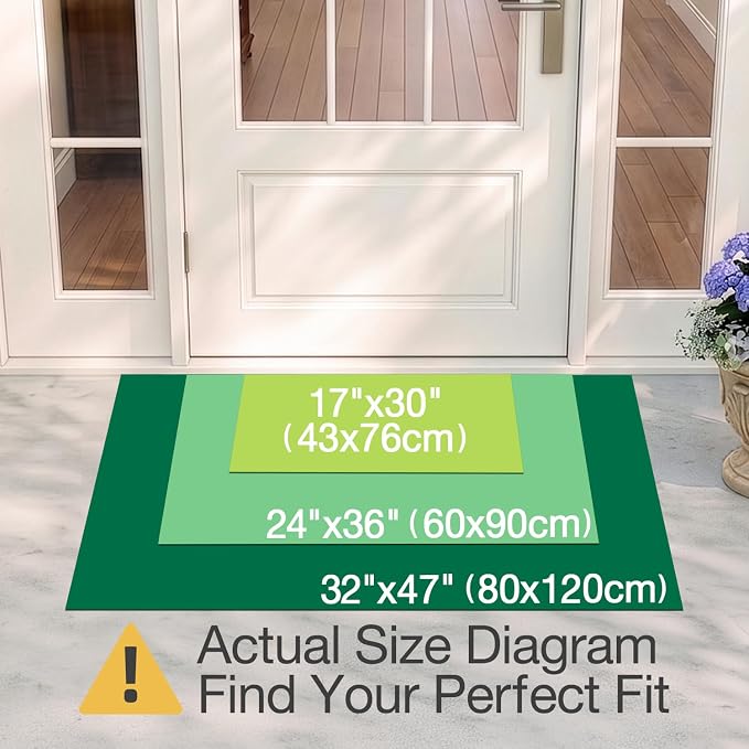 LUMI Outside Welcome Door Mat 24x36, Non-Slip Durable Rubber Easy Clean | Bee - Image 2