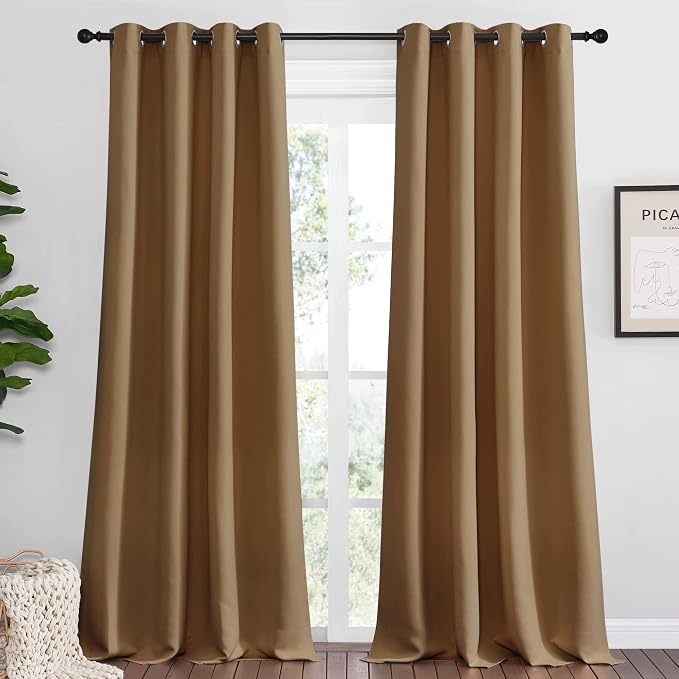 NICETOWN Sleek Blackout Curtains 120 inches Length by NICETOWN