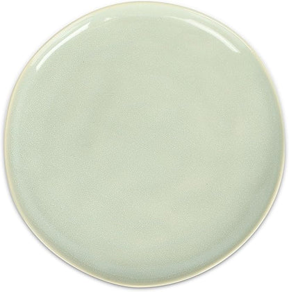 Stone Lain Mirella 4-Piece Dinner Plate Set Stoneware, Dishwasher and Microwave Safe, Light Green