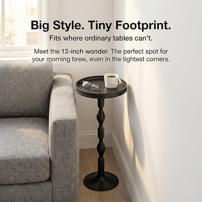 Small Round Drink Table, Pedestal Tables, Small Round Side Table - Image 3