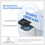 Waterdrop Large 27-Cup Mega Electric Water Filter Dispenser, 200-Gallon Rechargeable Instant System, NSF/ANSI 42&53&401&372, Reduce PFAS, Lead, Chlorine, with 1 Filter, White, Does not Lower TDS